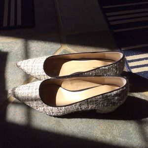 🐚cream patterned heels🐚